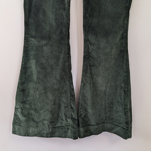 A loves A Green Corduroy High Rise Flare Sailor Jeans Seafarer - Picture 4 of 9